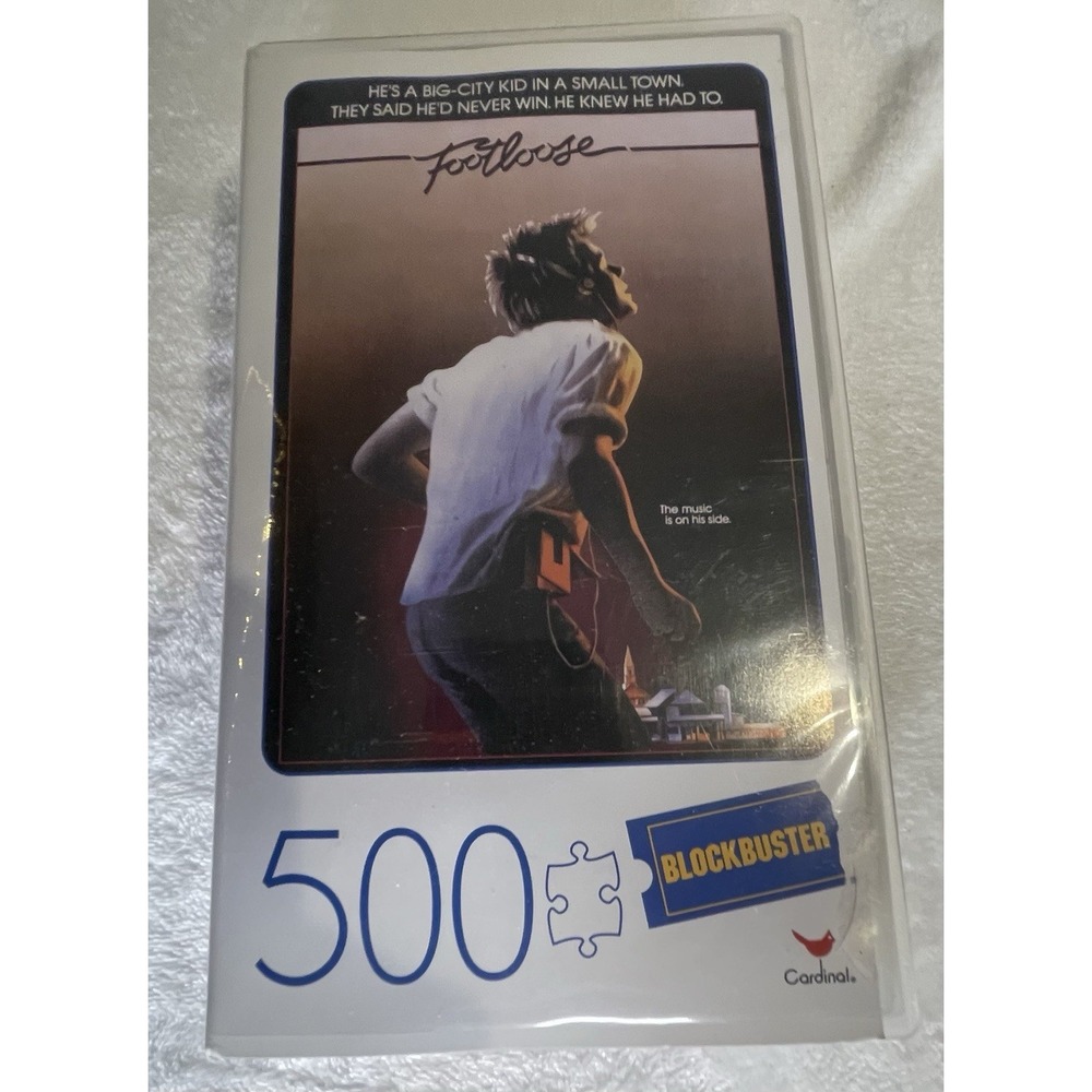 Blockbuster Footloose VHS Video Case 500 Piece Puzzle Retro Movie